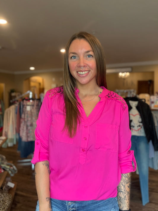 Fuchsia Tunic Blouse