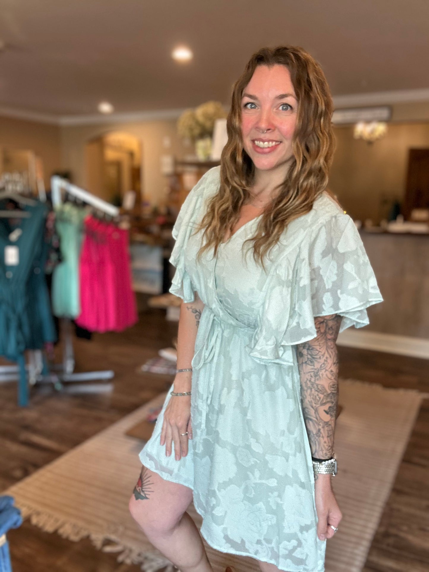 Callie mint dress
