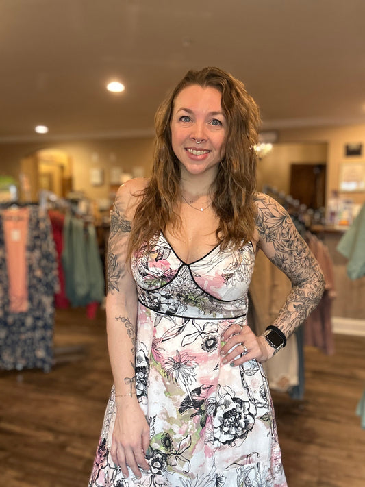 Pastel Floral Maxi Dress