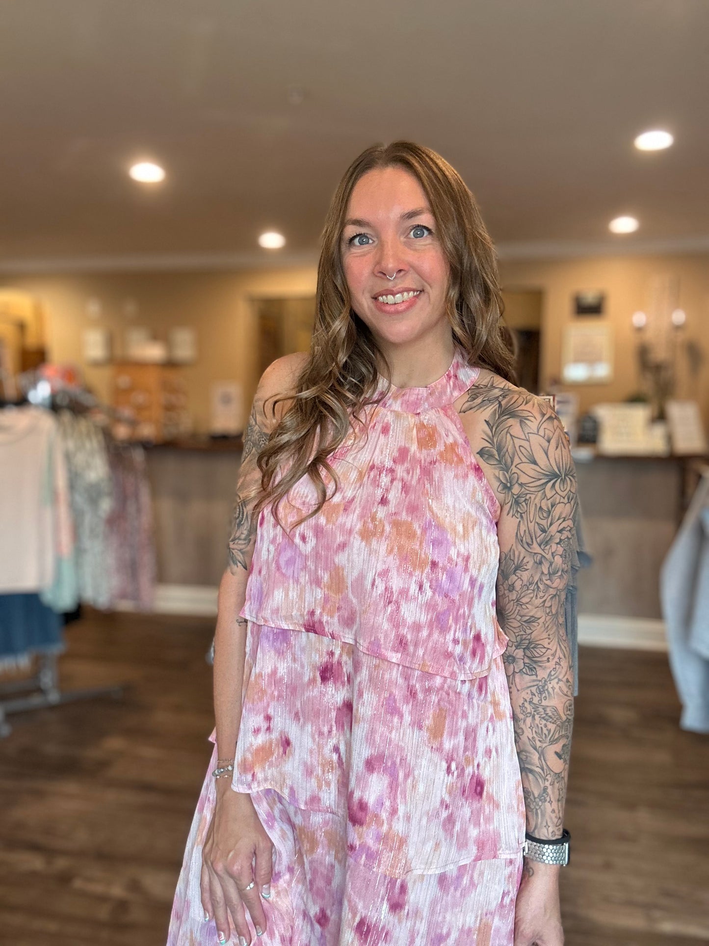 Tie Dye Halter Mini Dress