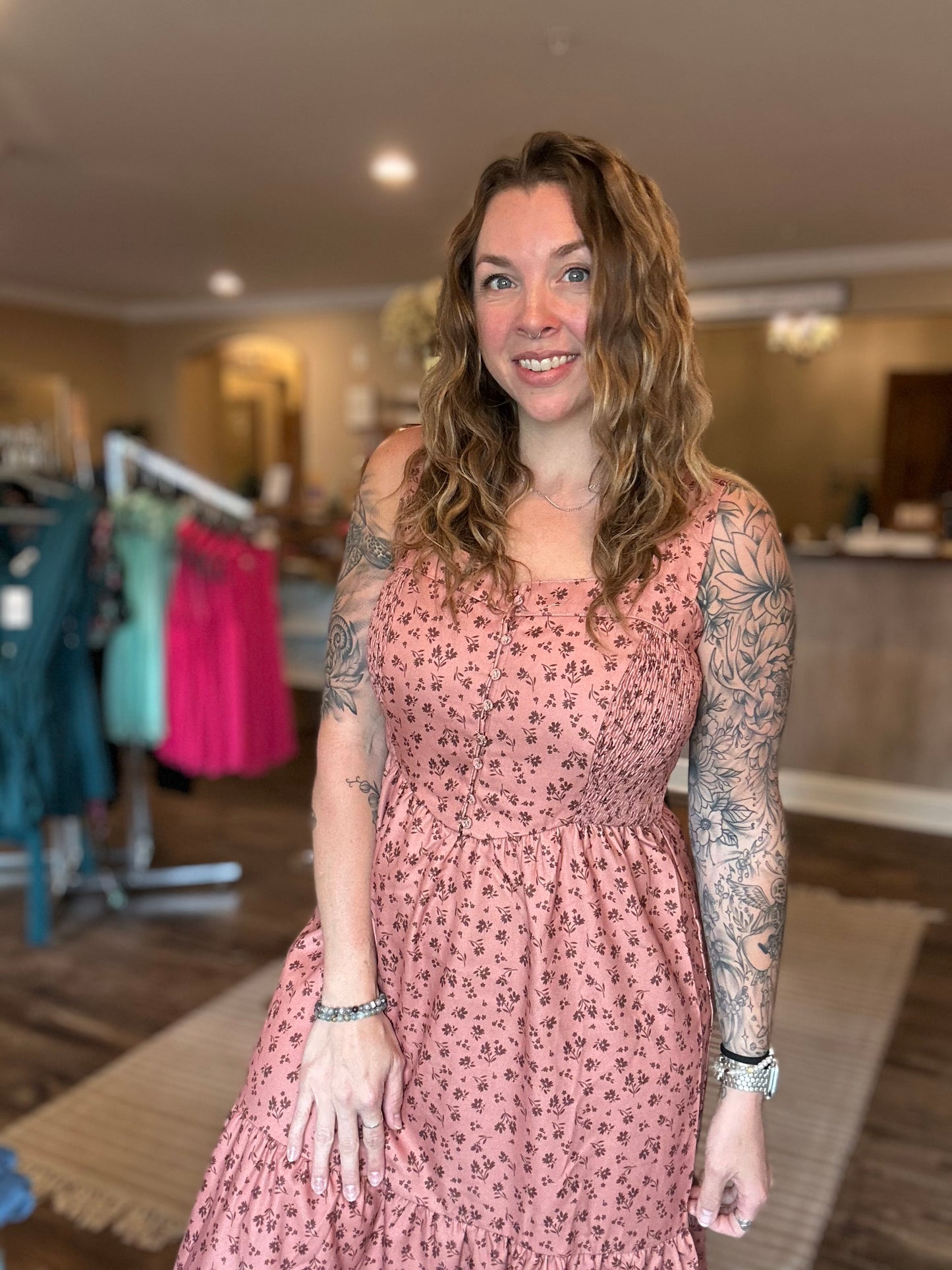 Monica Tiered Floral Dress