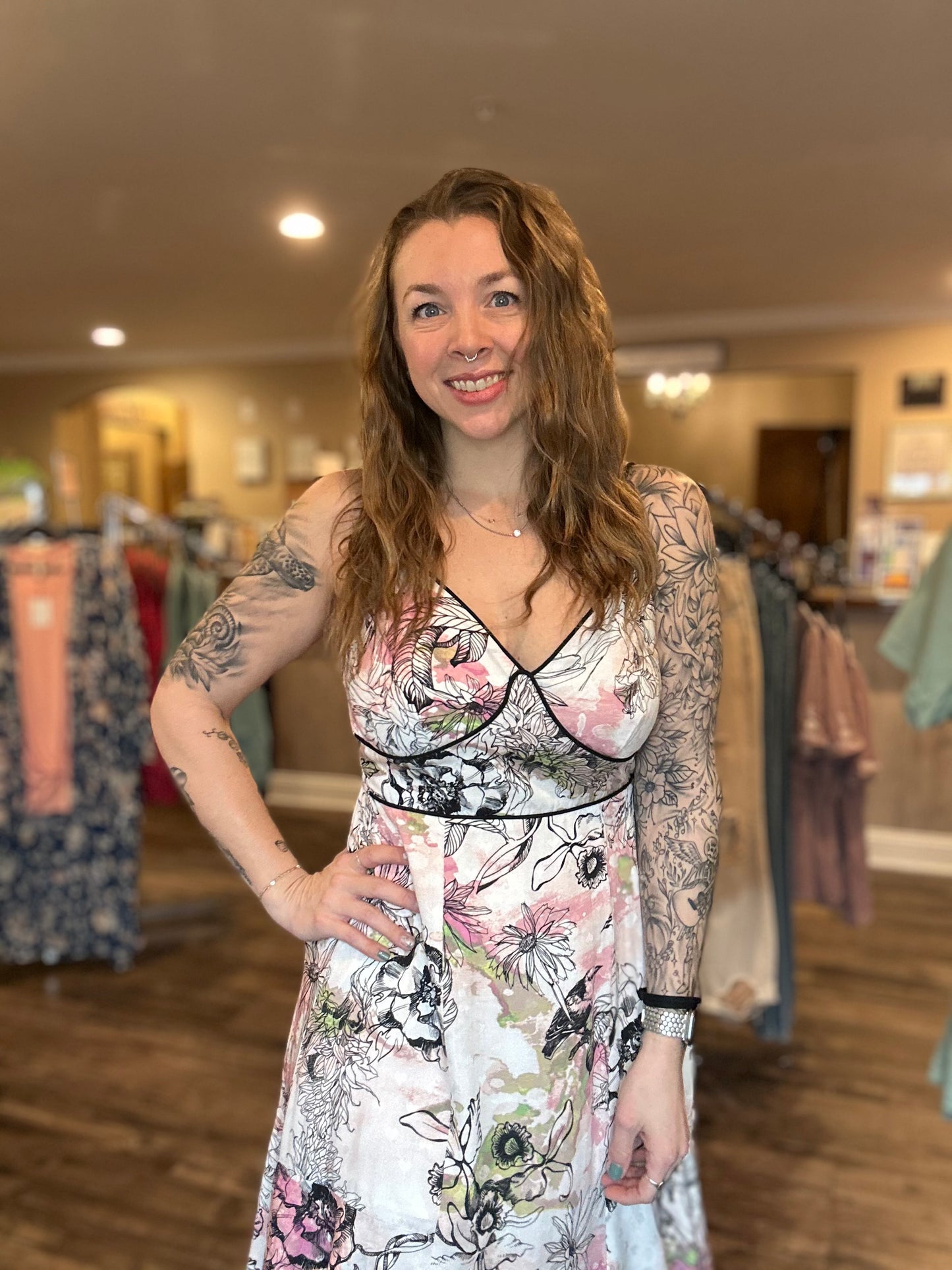 Pastel Floral Maxi Dress