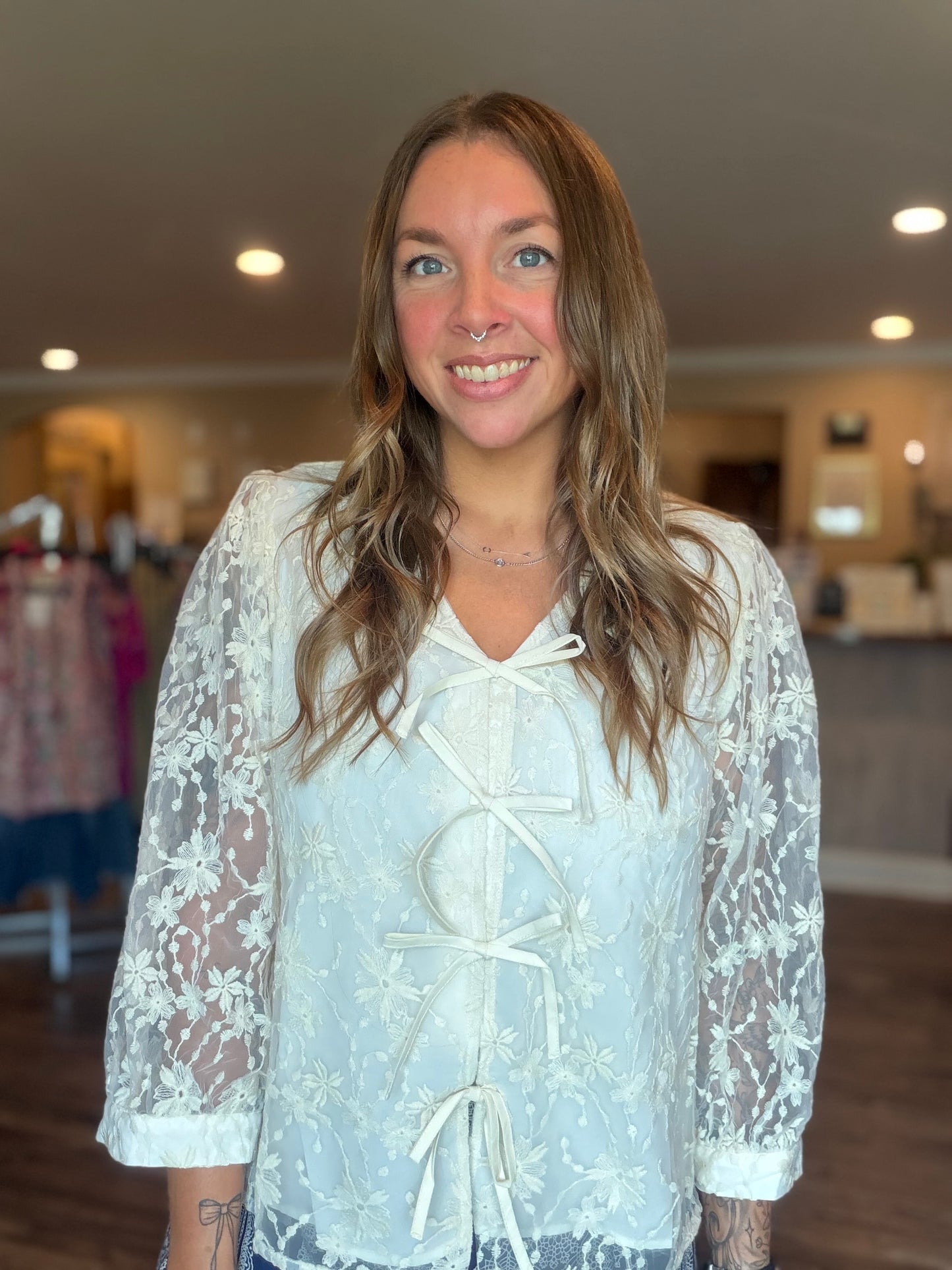 Floral Embroidered Lace Penelope Top