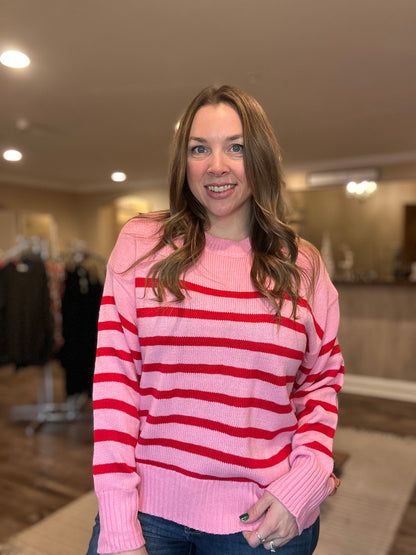 Sweetheart Striped Sweater