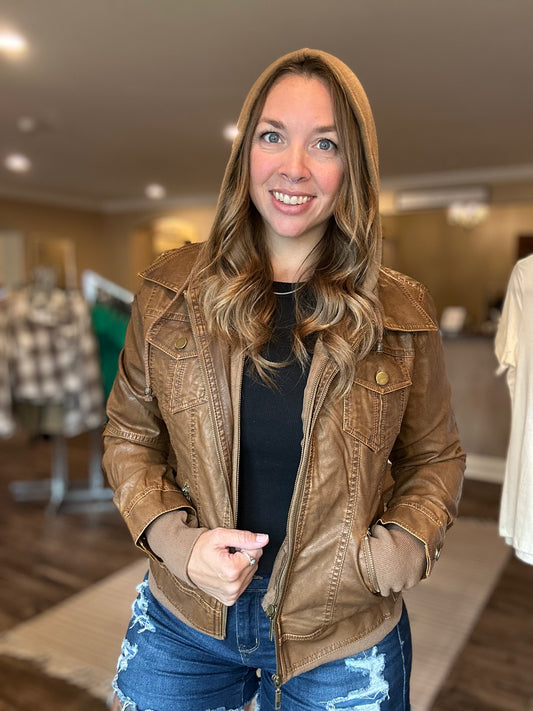 City Walker Camel Zip Jacket