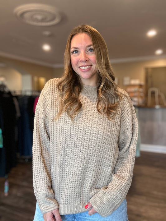 Mocha Waffle Pullover