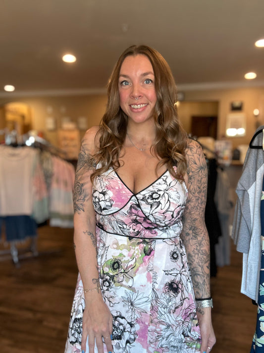 Pastel Floral Maxi Dress