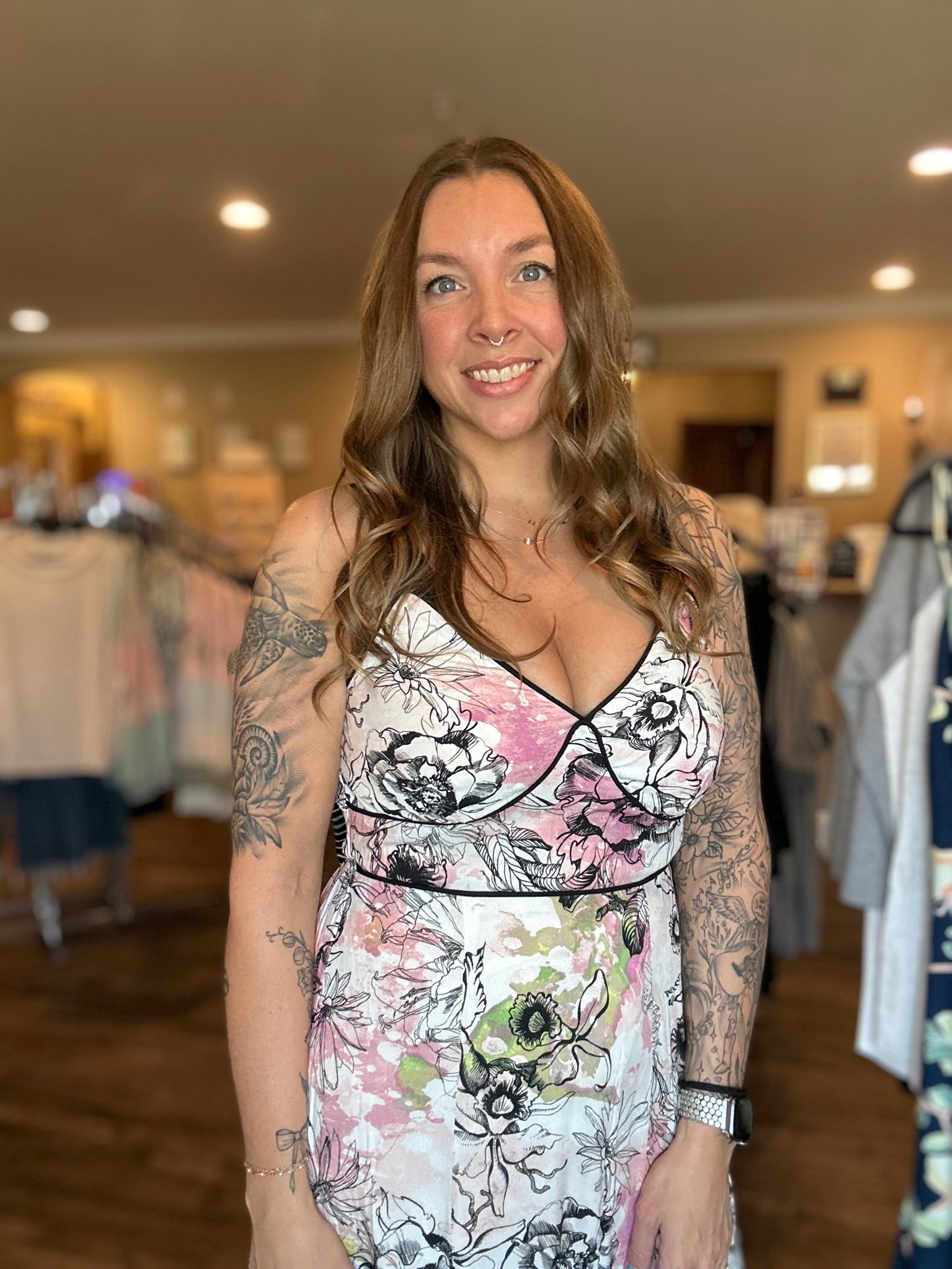 Pastel Floral Maxi Dress