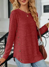 Perfect Red Button Detail Sweater