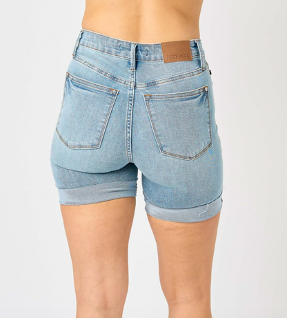 Cool Denim Cuffed Shorts