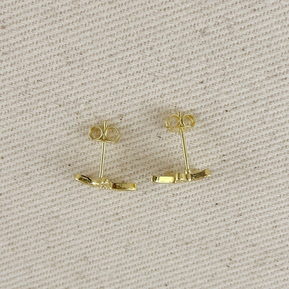 18k Gold Filled CZ Sea Star Stud Earrings