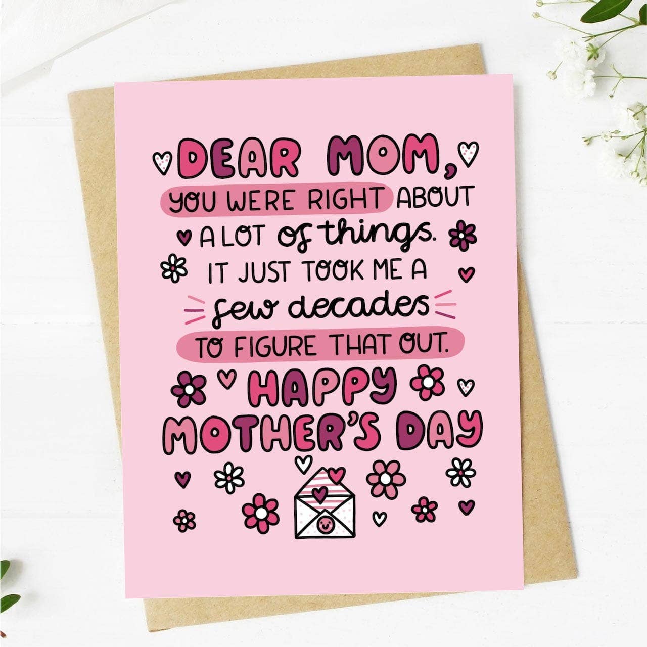 Dear Mom You Were Right Card