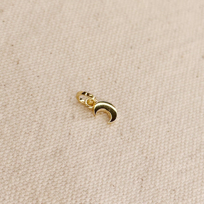 Mini Crescent Moon & 14" + extender 14" box chain
