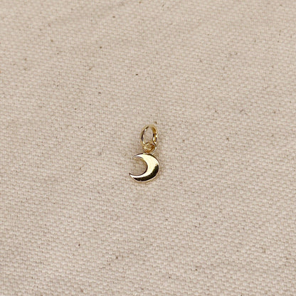 Mini Crescent Moon & 14" + extender 14" box chain
