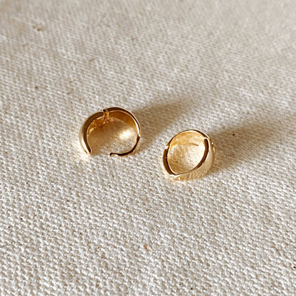 18k Gold Filled Polished Clicker Hoop Earrings