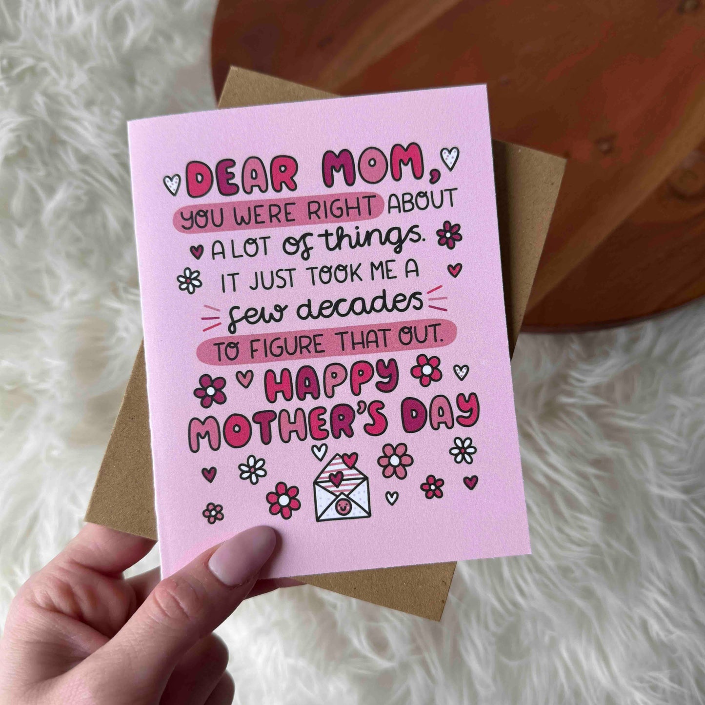 Dear Mom You Were Right Card