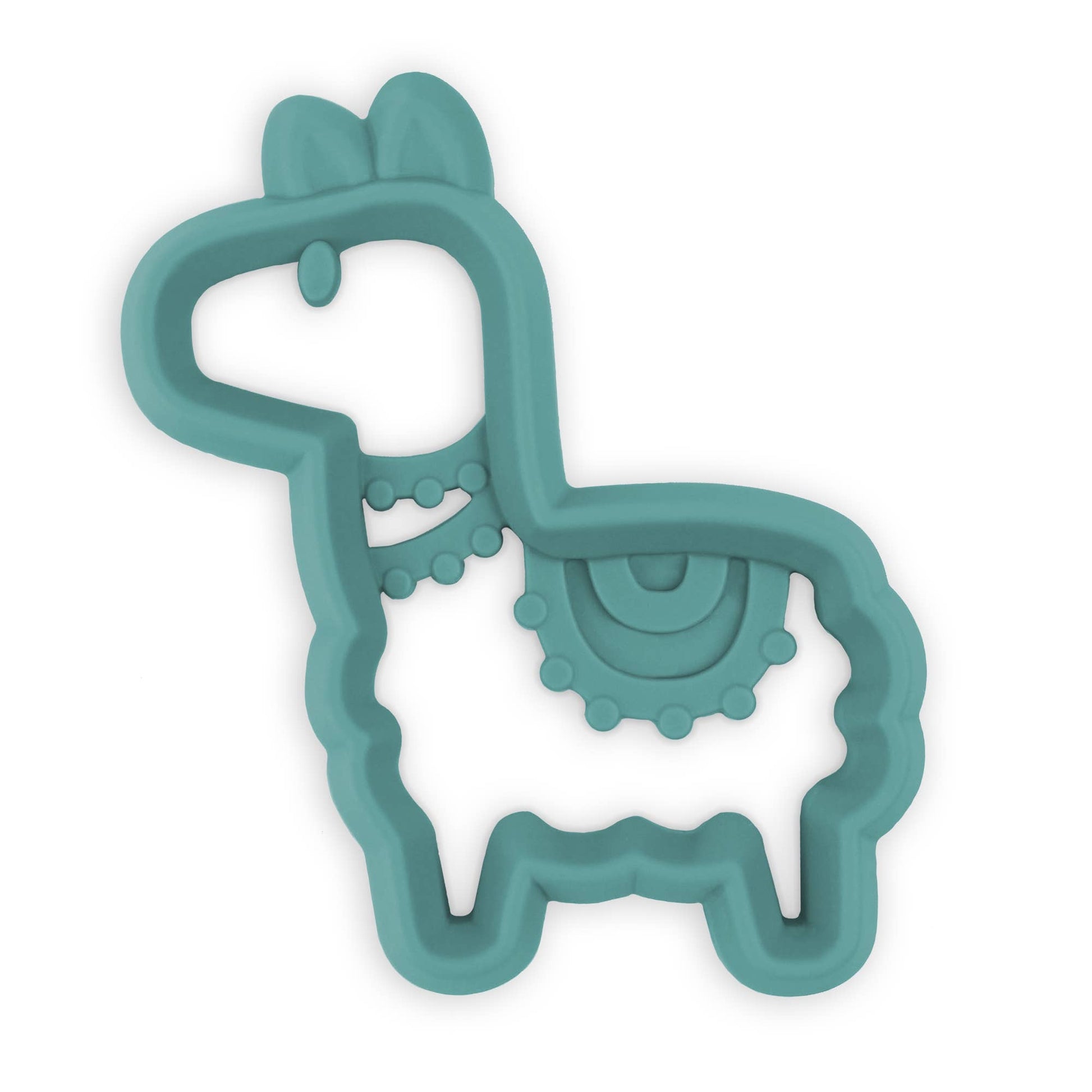 Blue Party Llama - Sore gums are no match for the Itzy Ritzy Silicone Teether! Itzy Ritzy teethers are safe on baby’s gums, and the open design makes them easy for small hands to grasp.  These teethers are made of non-toxic food grade silicone and have texture on one side to massage sore gums and provide relief to emerging teeth. The texture also helps your baby discover and explore new senses, so go ahead and chew on this